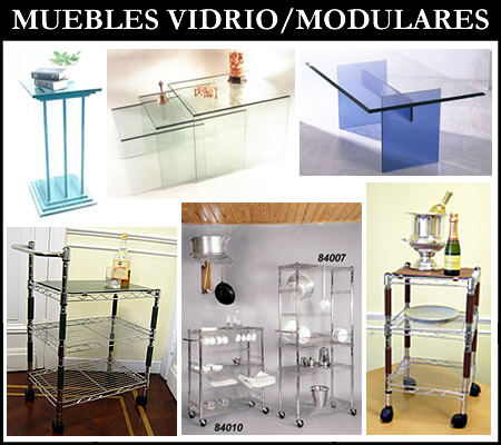 muebles cromados en modulos intercambiables