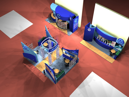 diseño digital y armado de Stands